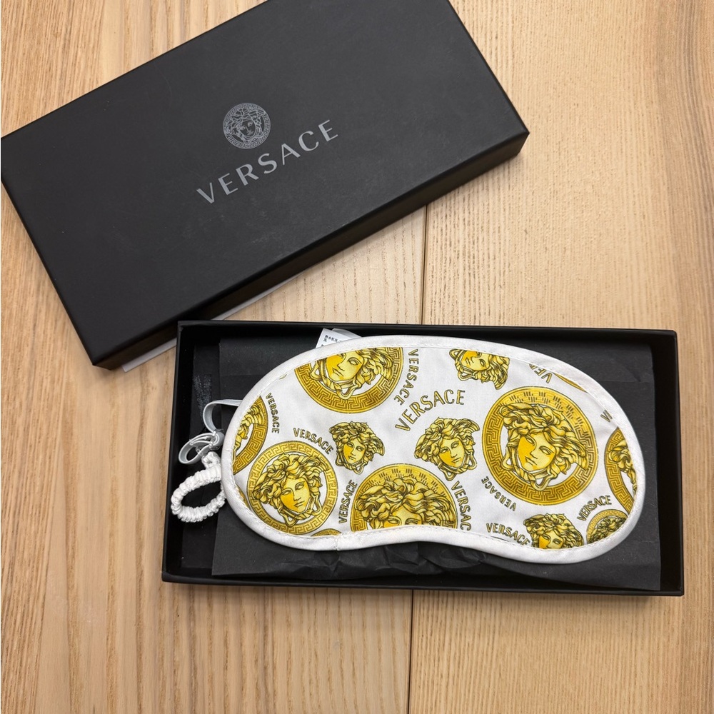 Versace Gold and White Medusa Eye Mask